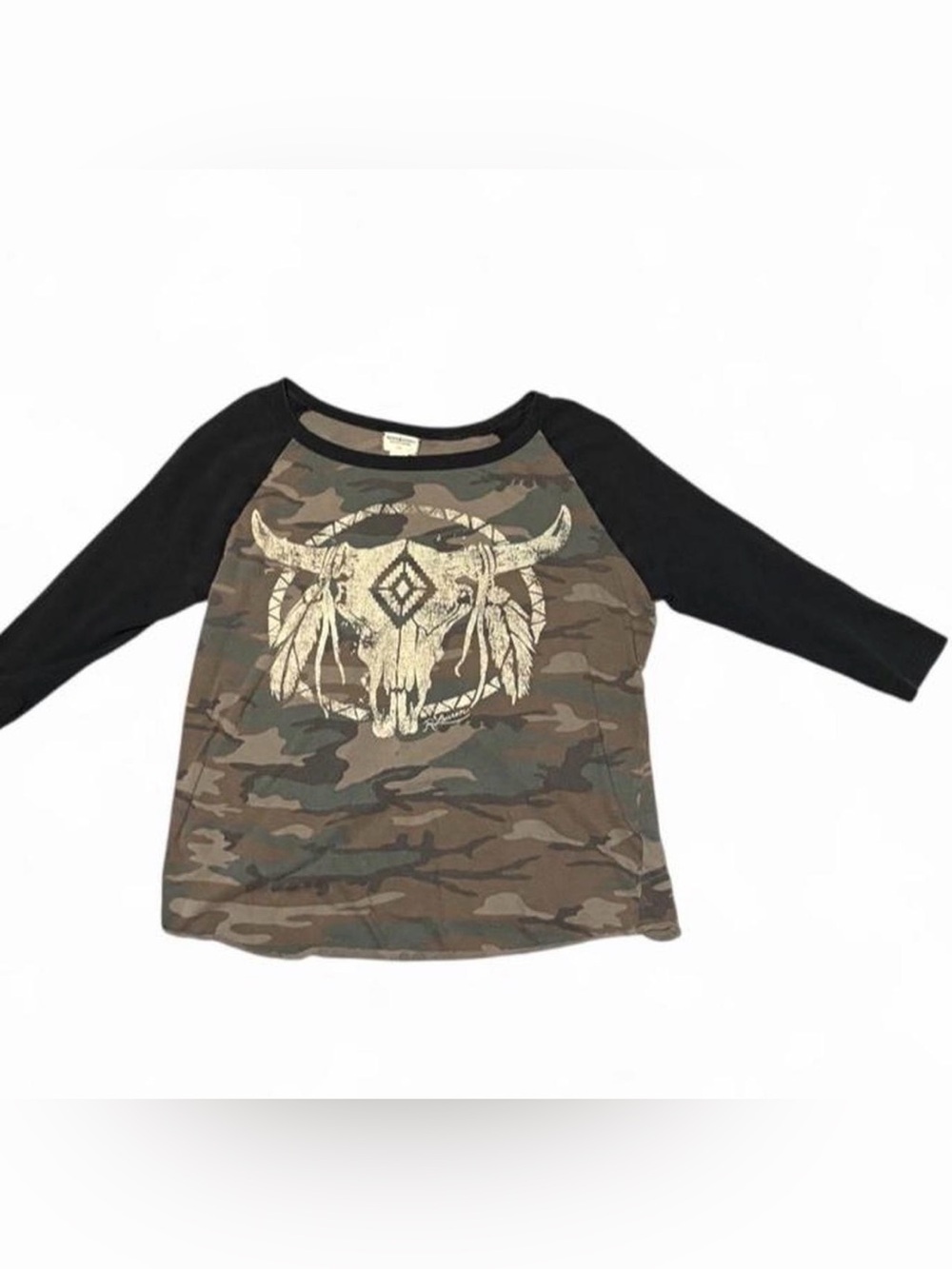 Camo Graphic Baseball Tee